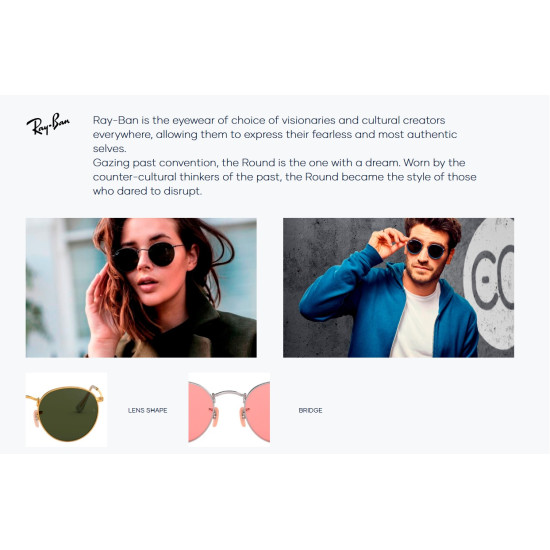 Ray-Ban Round Metal RB3447N 001