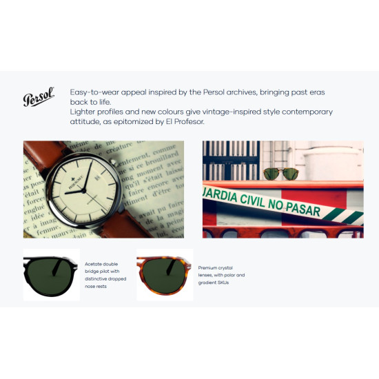Persol El Profesor Sergio PO3235S 95/S3 Polarized