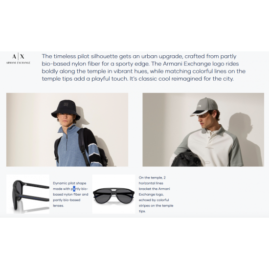 Armani Exchange AX4156SU 8078T3 Polarized
