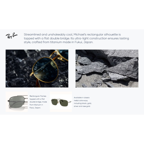 Ray-Ban Titanium Chromance Collection RB8096 165/GK Polarized