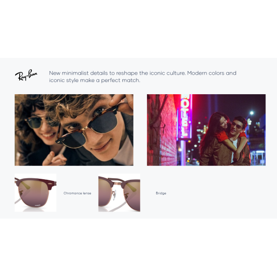 Ray-Ban CLUBMASTER METAL RB3716 186/58