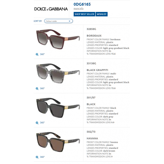 Dolce&Gabbana DG6165 501/87